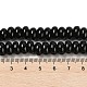 手作りランプワークビーズ  フラットラウンド  ブラック  10x5.5mm  穴：2mm&nbsp;LAMP-Q004-02E-3
