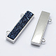 Electroplate Natural Druzy Agate Pendants&nbsp;G-E459-3