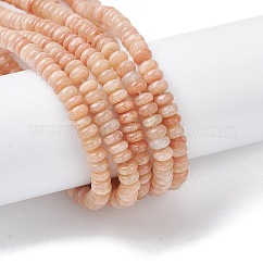 Natural Sunstone Beads Strands, Rondelle, 4.5x2.5mm, Hole: 0.8mm, about 158pcs/strand, 15.55 inch(39.5cm)