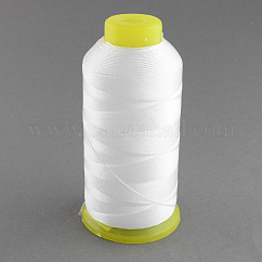 150D Polyester Sewing Thread, White, 0.3mm, about 1700m/roll