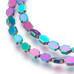 Electroplated Non-magnetic Synthetic Hematite Beads Strands&nbsp;G-P392-D03