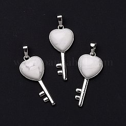 Natural Howlite Pendants&nbsp;G-I321-06P-20