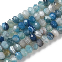 Natural Banded Agate Beads Strands&nbsp;G-D344-A34-06