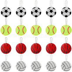 20Pcs 4 Styles PVC Sports Ball Pendant Decoration&nbsp;KY-SP0001-59