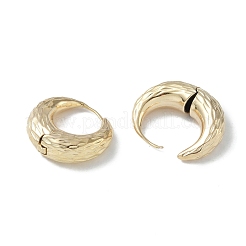 女性用テクスチャリング真鍮スタッドピアス  18KGP本金メッキ  22.5x10mm&nbsp;EJEW-H006-04P