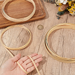 9M 3 Styles Flat Natural Bamboo Wicker Strips&nbsp;WOOD-GF0002-46