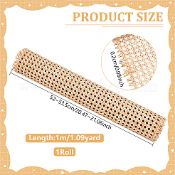天然籐籐  立体織り素材  DIYのための  家具編み物  小麦  520~535x2mm  1 m /ロール&nbsp;AJEW-WH0410-271D