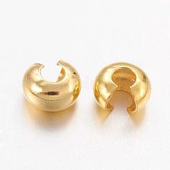 Brass Crimp Beads Covers&nbsp;X-KK-H289-NFG-NF