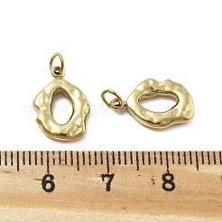 304ステンレスペンダント  ナゲット  イオンプレーティング（ip）  丸カン付き  18KGP本金メッキ  14.5x9.5x2.5mm&nbsp;STAS-D302-21G