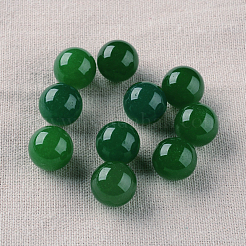ナチュラルマレーシアジェイドラウンドボールビーズ  宝石の球  穴なし/ドリルなし  16mm&nbsp;G-I174-16mm-10