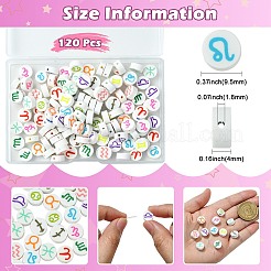 120Pcs 12 Styles Handmade Polymer Clay Beads&nbsp;CLAY-CJ0001-83