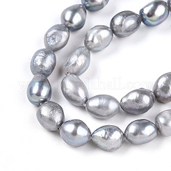 Natural Cultured Freshwater Pearl Beads Strands&nbsp;PEAR-N014-07M-01