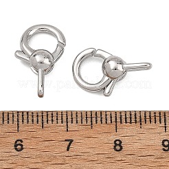 シェグレース真鍮製引き輪  カドミウムフリー＆ニッケルフリー＆鉛フリー  リング  プラチナ  16.5x10x5mm  穴：4.5x1.2mm&nbsp;XGRQ58507-786P