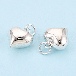 925 Sterling Silver Heart Charms&nbsp;STER-T008-32S-01