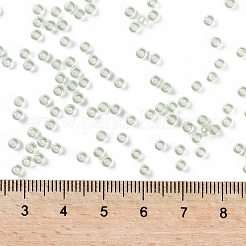 MIYUKIラウンドロカイユビーズ  日本製シードビーズ  （rr371)淡いモスグリーンの光沢  8/0  3mm  穴：1mm  約422~455PCS /ボトル  10 G /ボトル&nbsp;SEED-JP0009-RR0371