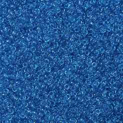 トーホー 15/0ラウンドビーズ  日本製シードビーズ  （3b）透明なダークアクアマリン  1.5mm  穴：0.7mm  約15000個/50g&nbsp;SEED-XTR15-0003B