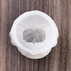 頭蓋骨 DIY シリコンキャンドル型  レジン型  ホワイト  112.5x68.5x60.5mm&nbsp;SIL-F014-02B