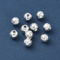 304 Stainless Steel Hammered Round Spacer Beads&nbsp;SA-CBA37BC-01B-S