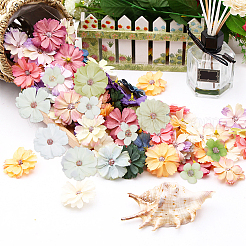 100Pcs 10 Style Silk Cloth Flower&nbsp;DIY-WR0003-92