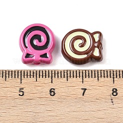 不透明なアクリルビーズ  ロリポップ  エナメル  ミックスカラー  13.5x12x5mm  穴：2mm&nbsp;OACR-H057-06