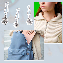 72Pcs 12 Styles Alloy Zipper Pulls&nbsp;HJEW-DC00035