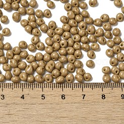 不透明ベーキングペイントガラスシードビーズ6/0個  ティアドロップ  ダークチソウ  4.5~5x4x3~3.5mm  穴：0.9mm  約5625個/ポンド&nbsp;SEED-M012-02A-16