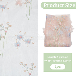 花柄ポリエステル生地  DIYクラフト製作用品  ピンク  160x0.01cm  1ヤード/個&nbsp;DIY-WH0622-079