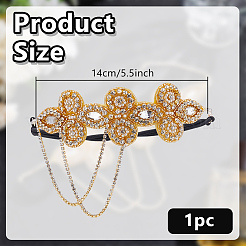 Glass Rhinestone HeadBands for Women&nbsp;OHAR-WH0021-74G