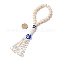 Wood Beads Hanging Ornaments&nbsp;HJEW-JM03311