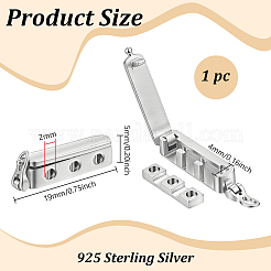 1Pc Sterling Silver Twister Clasps&nbsp;STER-BC0004-49