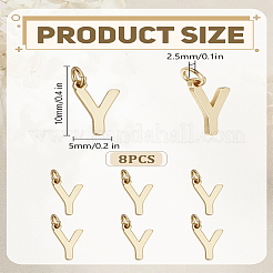8Pcs Brass Charms&nbsp;KK-LP0001-85Y