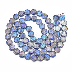 電気メッキガラスビーズセット  花  ミックスカラー  10x4mm  穴：0.9mm  約65~66個/連  24.80インチ〜25.59インチ（63~65cm）&nbsp;EGLA-N008-001