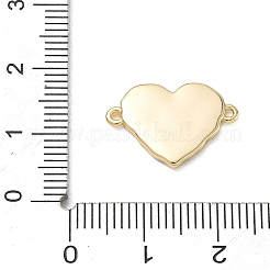 真鍮製エナメルコネクターチャーム  ハートリンク  ゴールドカラー  カラフル  13x18.5x2mm  穴：1.2mm&nbsp;KK-CBAFF5B-12G
