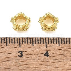 Brass Micro Pave Clear Cubic Zirconia Beads&nbsp;CU-CBA6E4E-06G