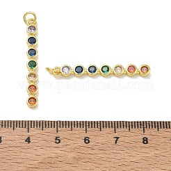 Brass Micro Pave Colorful Cubic Zirconia Pendants&nbsp;CU-CBA6E4E-17G