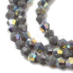 AB Color Plated Opaque Glass Beads Strands&nbsp;GLAA-G127-02B