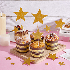 10 Boxs Paper Cake Insert Card Decoration&nbsp;AJEW-NB0007-11B