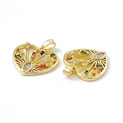 Brass Micro Pave Cubic Zirconia Pendants&nbsp;KK-E068-VC045