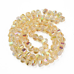 Electroplate Transparent Glass Beads Strands&nbsp;EGLA-N002-30-C11