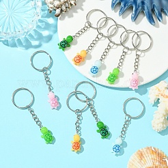 10Pcs 5 Colors Resin Tortoise Pendant Keychain&nbsp;KEYC-FS00018