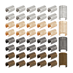 200Pcs 4 Colors Iron Folding Crimp Ends&nbsp;IFIN-PH0002-42
