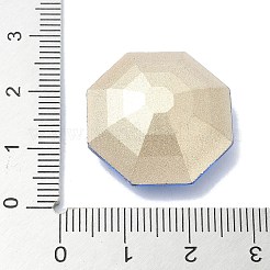 カット加工ガラスラインストーンカボション  後ろ向き  八角形  サファイア  23x23x10mm&nbsp;GGLA-C032-05D