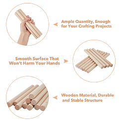 ウッドクラフトスティック  コラム  古いレース  20x1.5cm&nbsp;WOOD-WH0125-11K