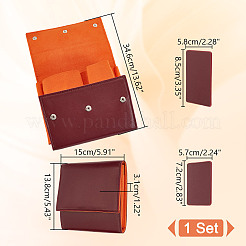 Portable PU Leather Single Watch Pouch Storage Bags&nbsp;ABAG-WH0048-20B