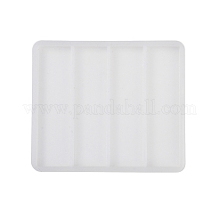 DIY ヘアクリップ シリコン型  レジン型  UVレジン用  エポキシ樹脂ジュエリー作り  ホワイト  長方形  77x89x7mm  内径：71mm&nbsp;LS-SIL-B077-08A