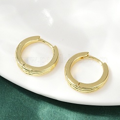 真鍮製フープピアス  カドミウムフリー＆鉛フリー  18KGP本金メッキ  15.5x16x4mm&nbsp;EJEW-L299-02G