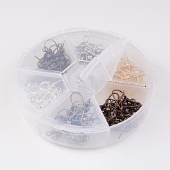 1Box 120PCS 6 Colors Iron Earring Hooks&nbsp;IFIN-X0018-NF-B