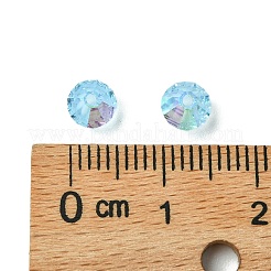 プレシオサ®クリスタルビーズ  チェコクリスタル  双円錐形(451 69 302 ロンデル)  60000 200 アクアマリンab  5mm  穴：1mm&nbsp;Y-PRC-BA5-60000-200