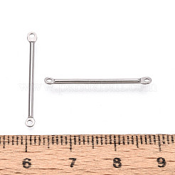 変色しにくい304ステンレススチールリンクコネクター  バー  ステンレス鋼色  25x1.2mm  穴：1mm&nbsp;STAS-Q229-01