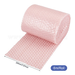 PEハートバブルアウトバッグ  バブルクッションラップポーチ  包装袋  ピンク  20x0.3cm  6 m /ロール&nbsp;FIND-TAC0036-059B